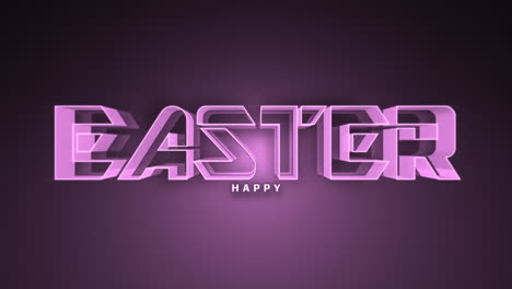 neon lights illuminate happy easter in vibrant purple and pink