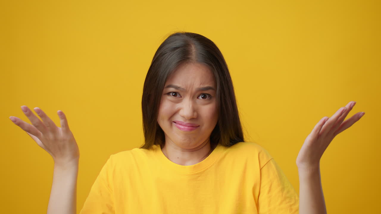 Woman expressing confusion and disapproval