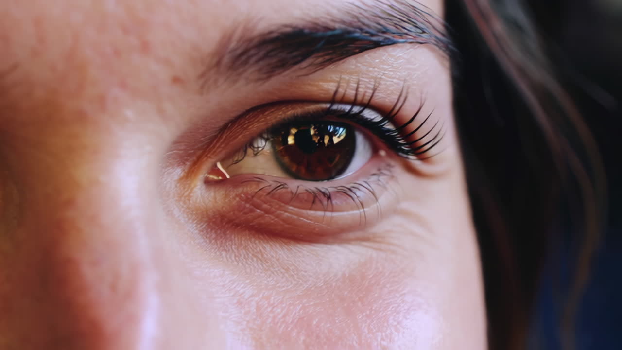 여자의 눈의 클로즈업