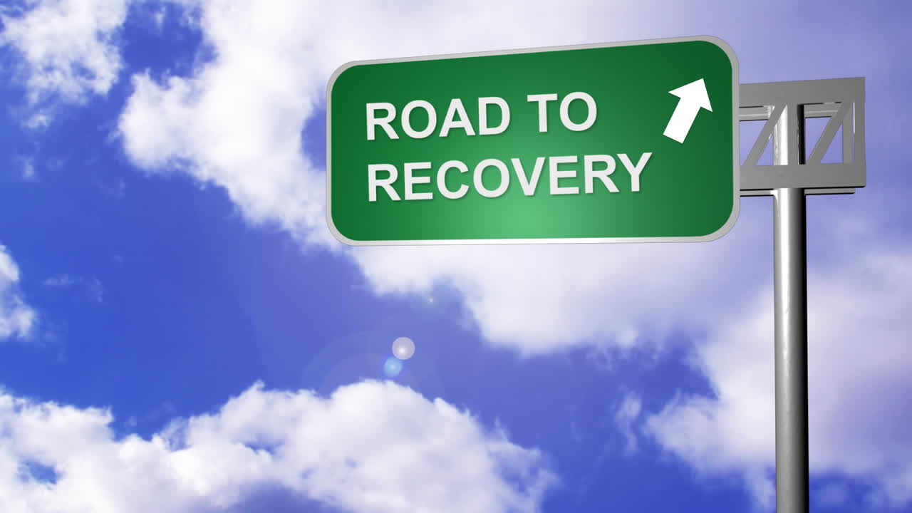 señalización de la carretera para la recuperación