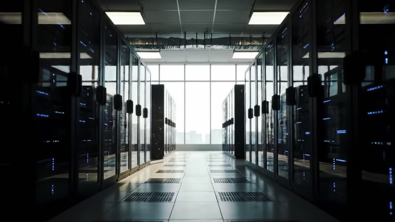 Modern Data Center Interior