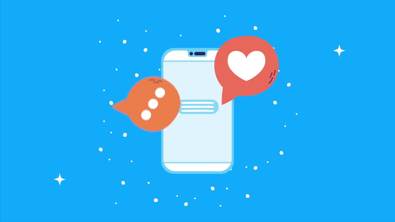 소셜 미디어 아이콘으로 스마트 폰