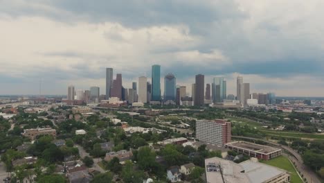 houston texas skyline downtown aerial 1