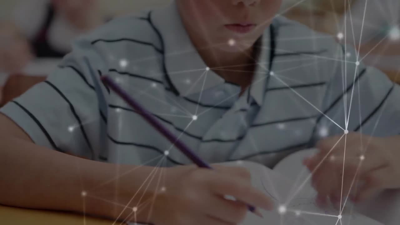 animación de la red de conexiones a través de la escritura de los escolares