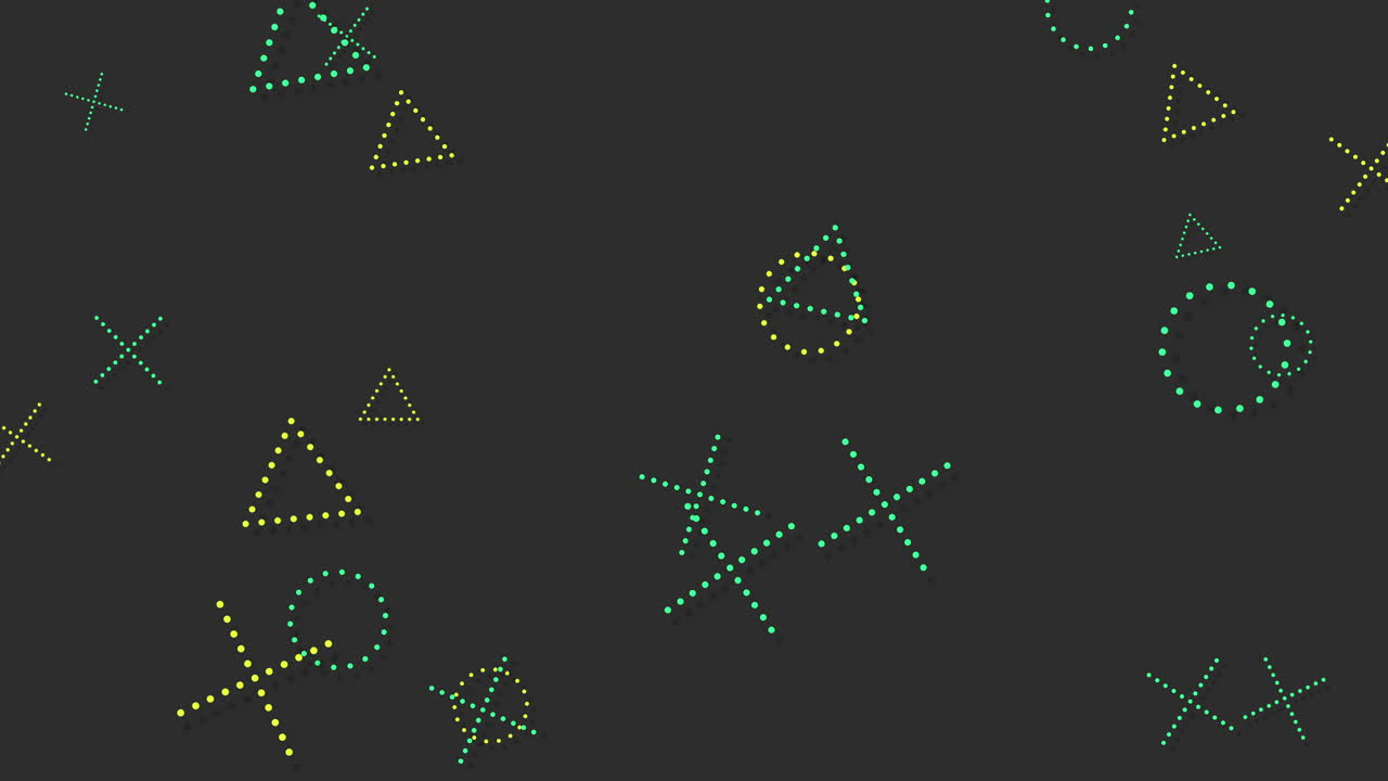 movimiento formas geométricas abstractas cruces y triángulos