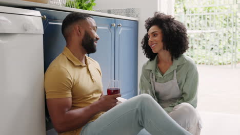 Black-couple,-love-and-communication-with-support