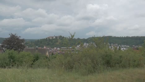 Landscape-footage-of-Heidenheim-in-southern-Germany-in-August