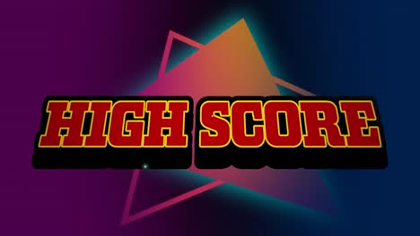 Animation-Von-Highscore-Text-über-Rechtecken-Vor-Abstraktem-Hintergrund