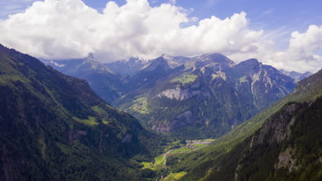 amazing hyperlapse over stunning green mountains in beautiful switzerland