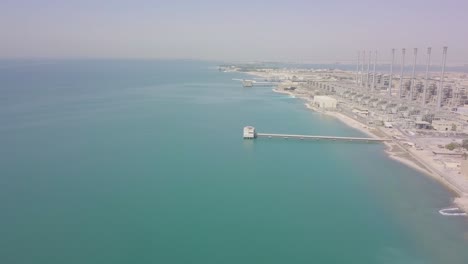 large desalination plant on the arabian gulf