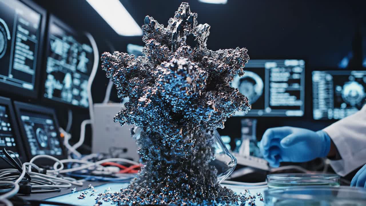 실험실에서 실험을 하는 과학자