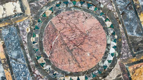 rotating ancient roman marble floor, rome, italy