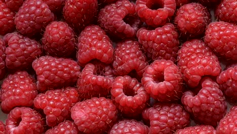 fresh raspberry close-up rotating.