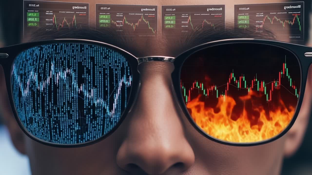 A Thoughtful Reflection: Merging Market Trends and Emotional Signals in Finance, Captured Through the Lens of Stylish Eyewear as a Symbol of Insight and Perspective