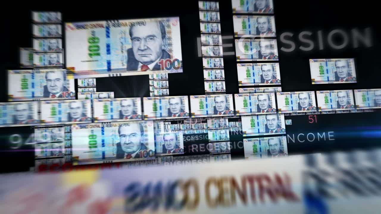 페루 솔 돈 지폐 원활한 루프 비행