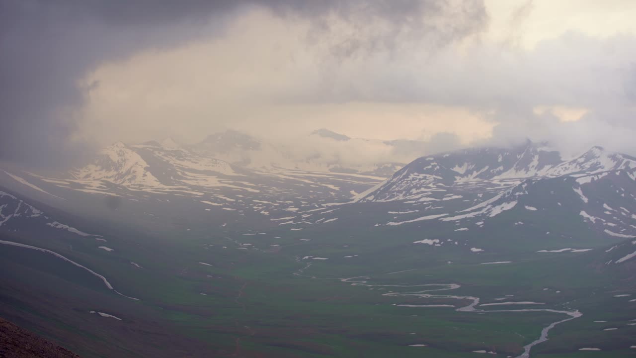 Dramatic Clouds Over A Breathtaking Mountain Landscape In The Hunza Valley In Pakistan.