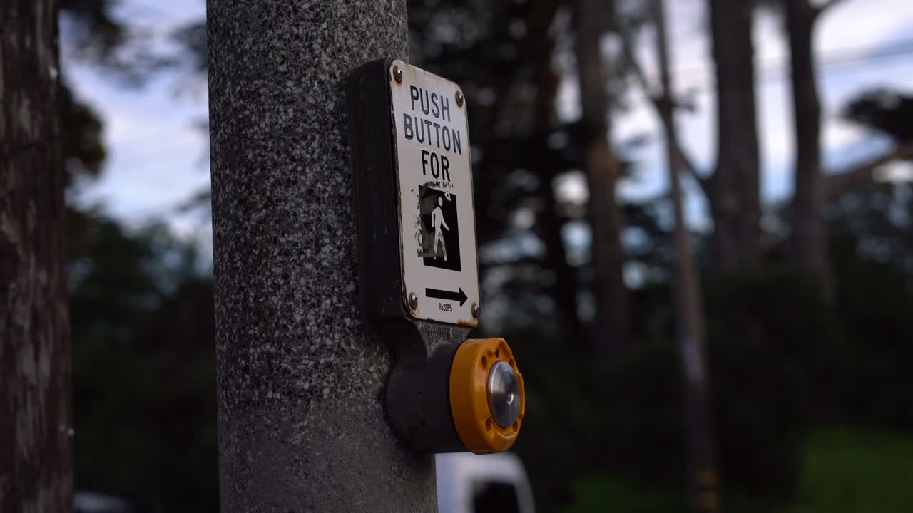 Crosswalk Pedestrian Signal in City