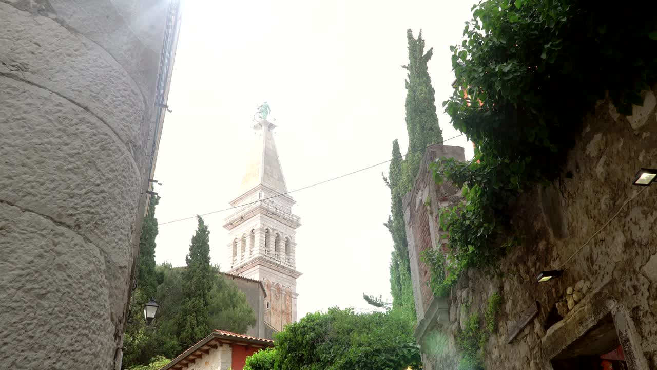 여름, 크로아티아 구시가지의 빛 풍경 - 이스트리아 지역 - 지중해 해-유럽.