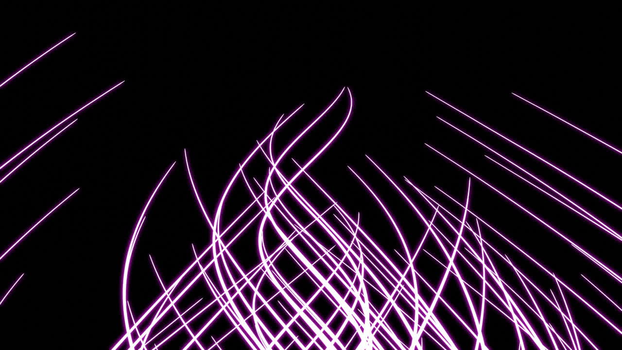 líneas violetas abstractas sobre un fondo negro