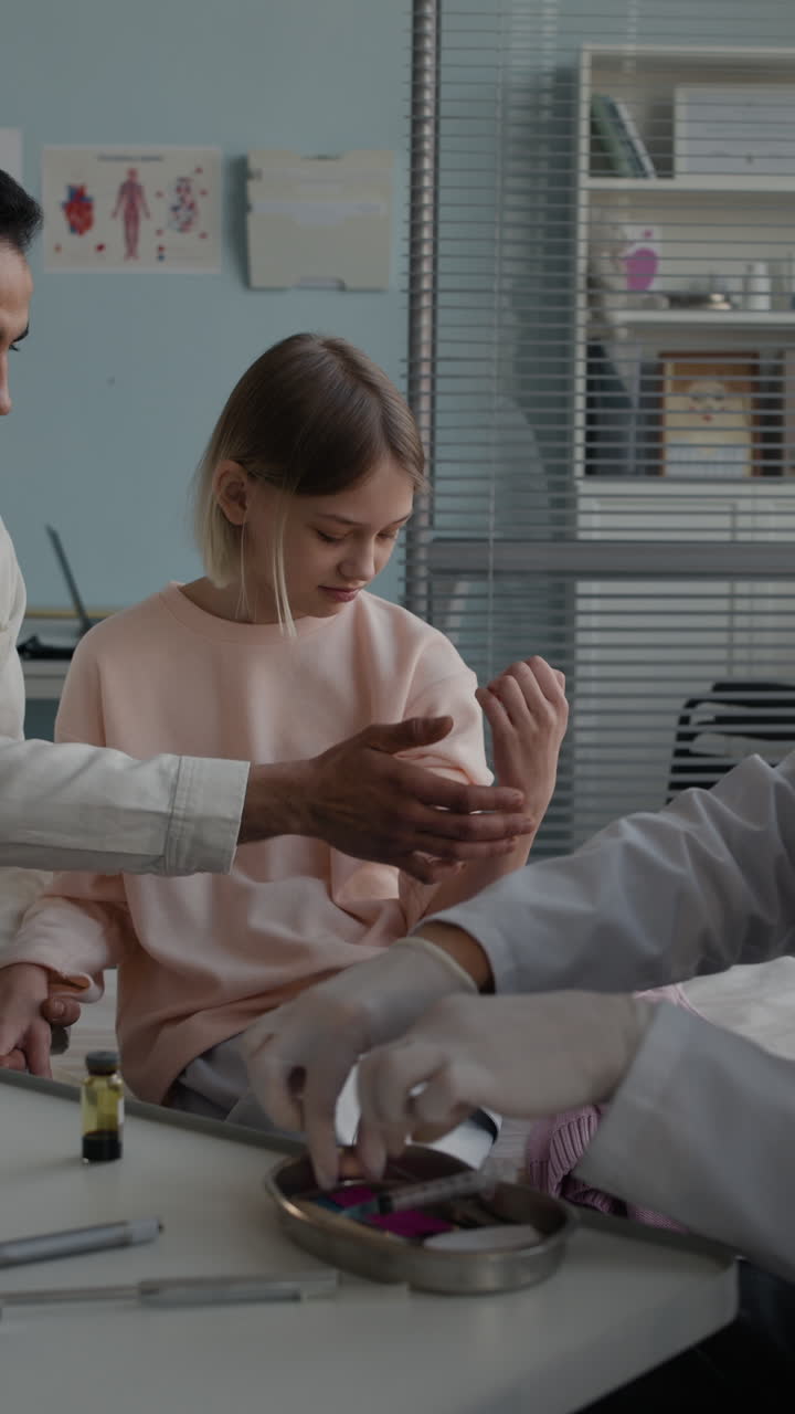 Medical Examination with Patient and Doctor