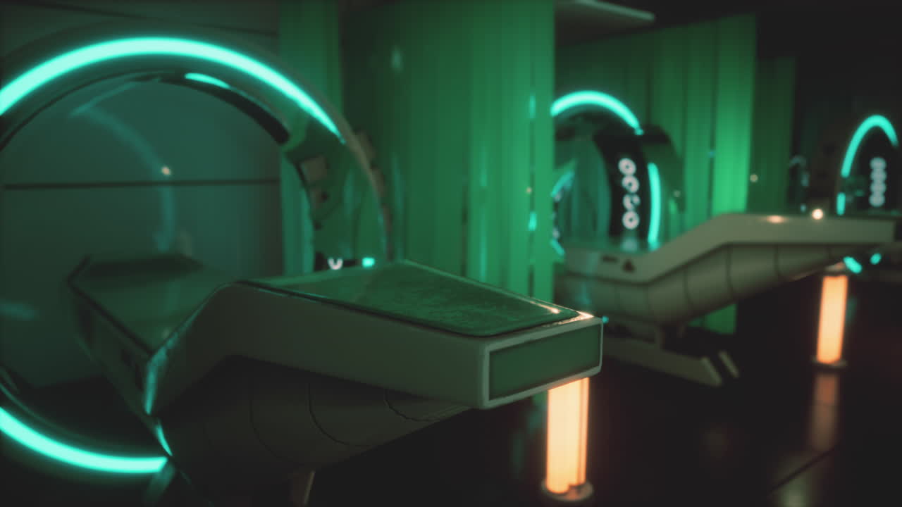 첨단 의료 기술을 가진 미래의 의료실