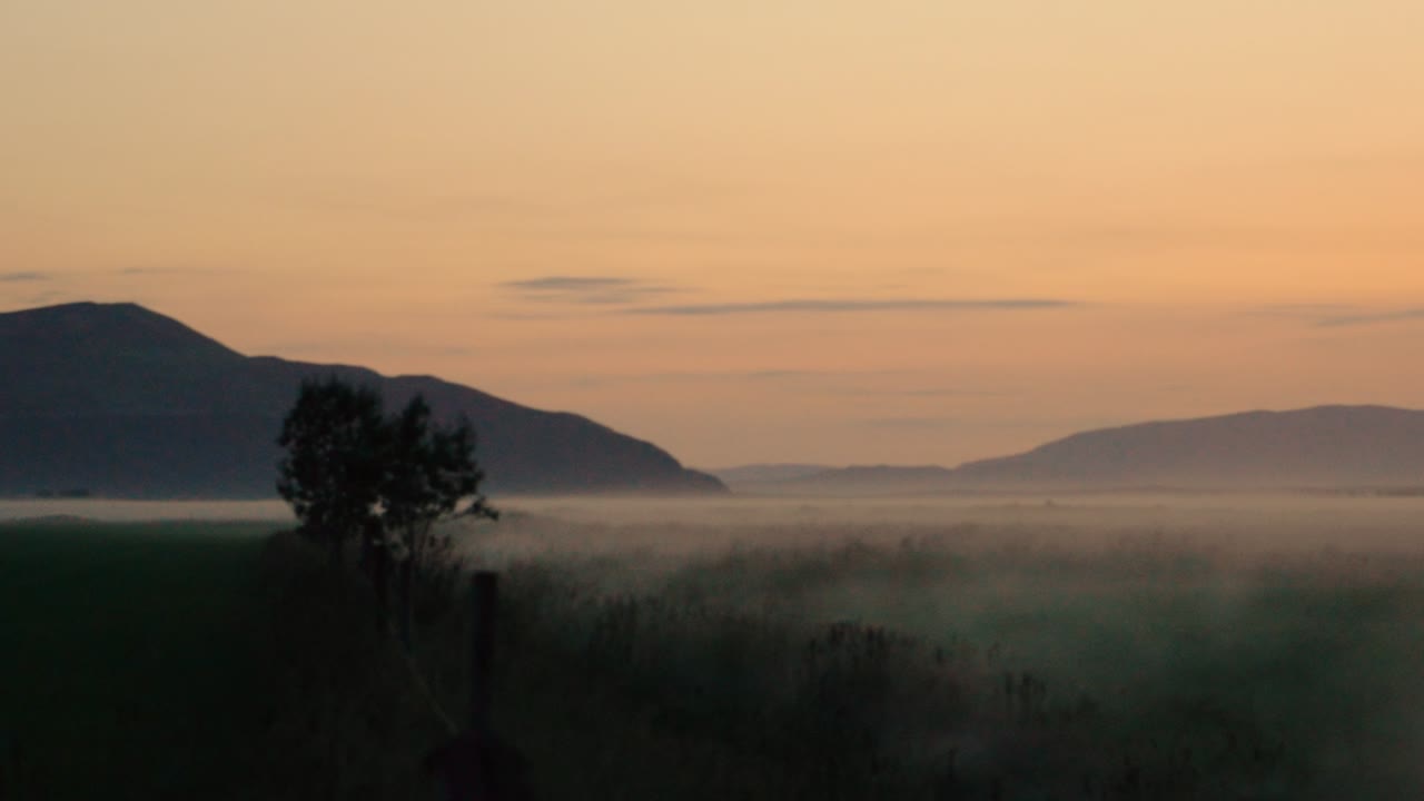 hermosa y suave luz del atardecer desde diferentes ángulos