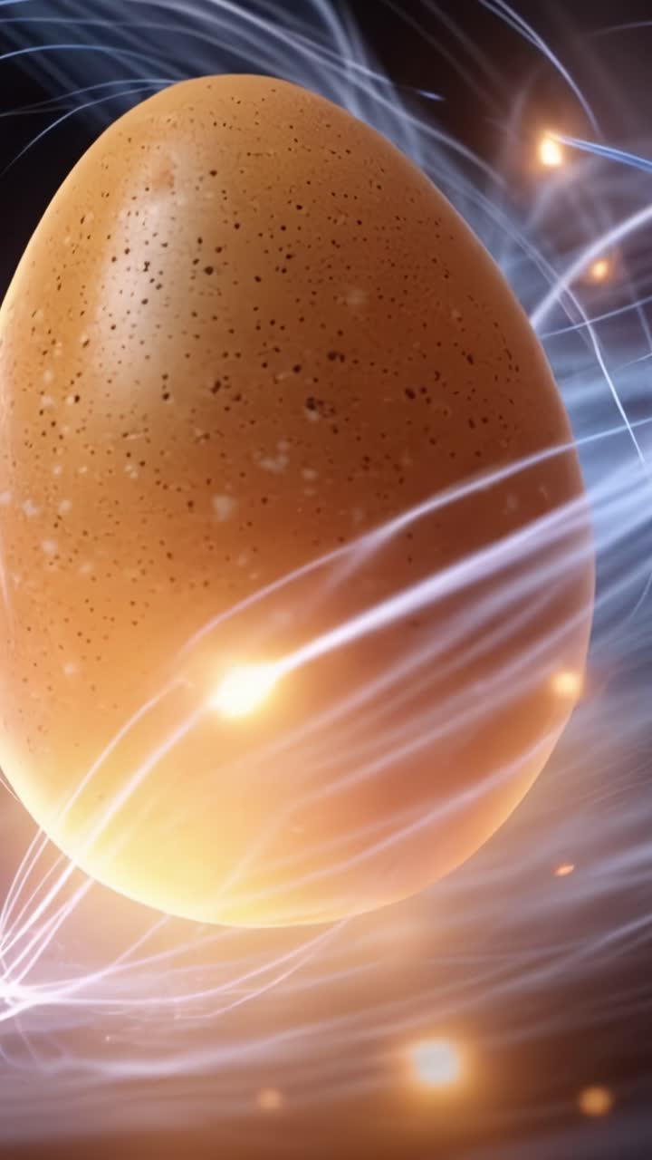A Mystical Golden Egg Enveloped in Ethereal Energy and Light, Radiating Warmth and Intrigue, Surrounded by an Enchanting Glow and Swirling Currents of Magic