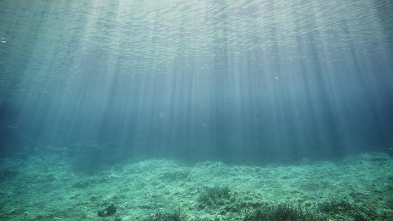 Sunlight Piercing Underwater