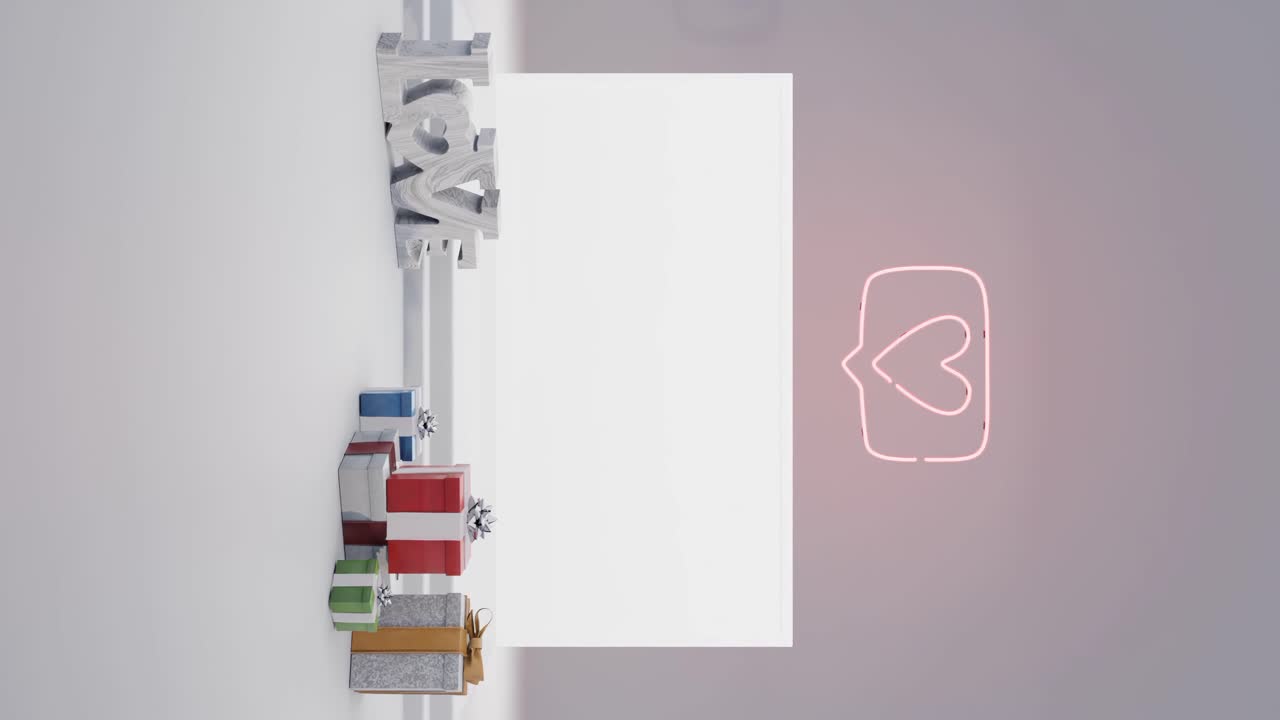 presentación con temas de amor etapa de fondo blanco maqueta vertical