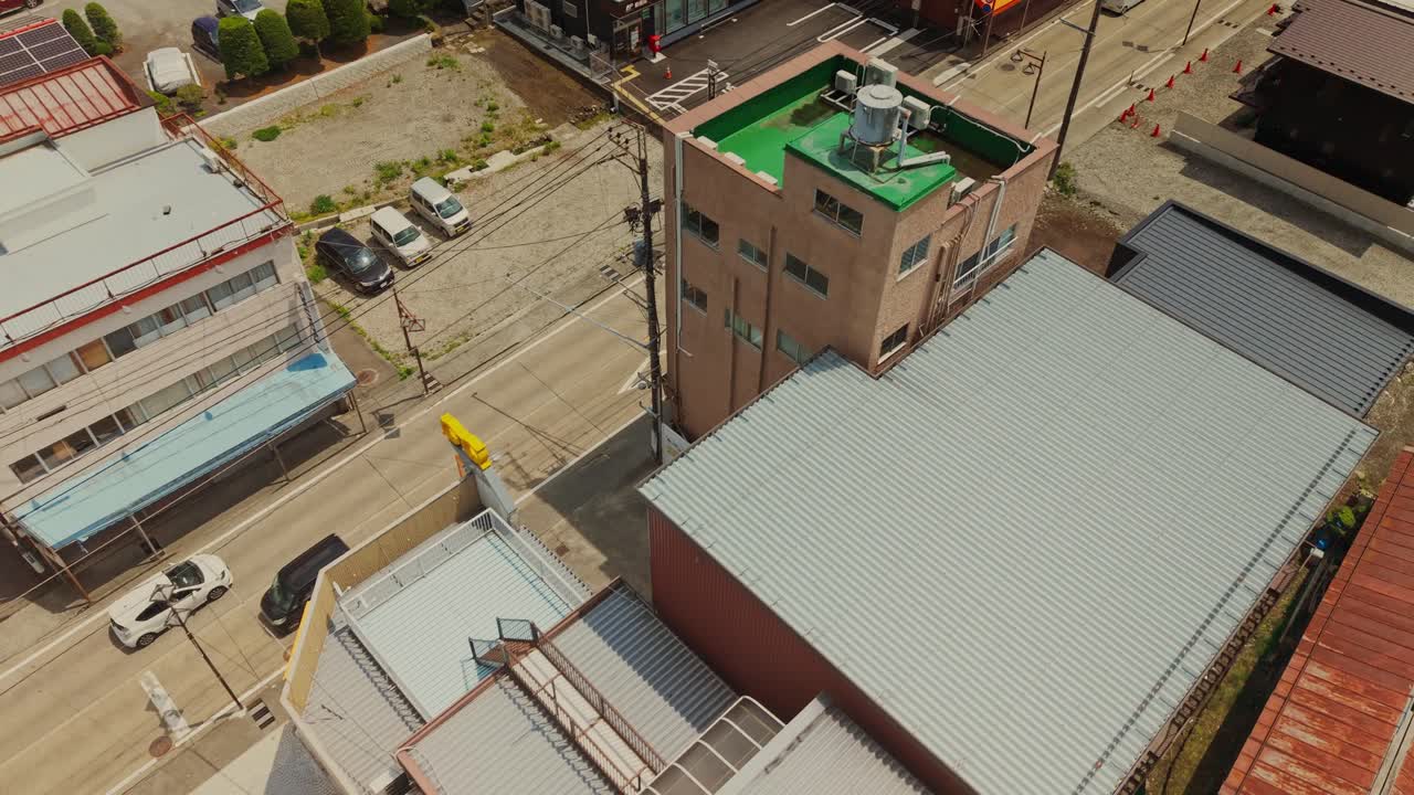 Aerial View of a Japanese Town