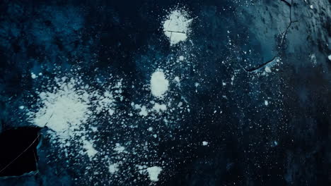 cracked ice surface