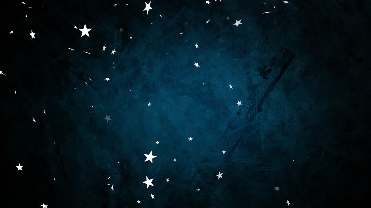 animación de estrellas de navidad cayendo sobre un fondo negro