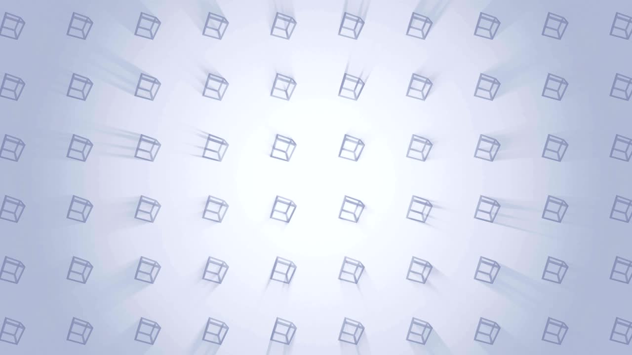 patrón de cubo geométrico. baile de cubo. animación de bucle de símbolo de negocio. diseño de red de negocios.
