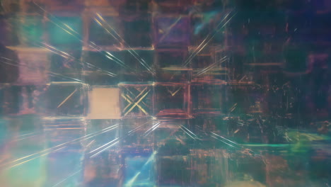 abstract digital grid with light streaks