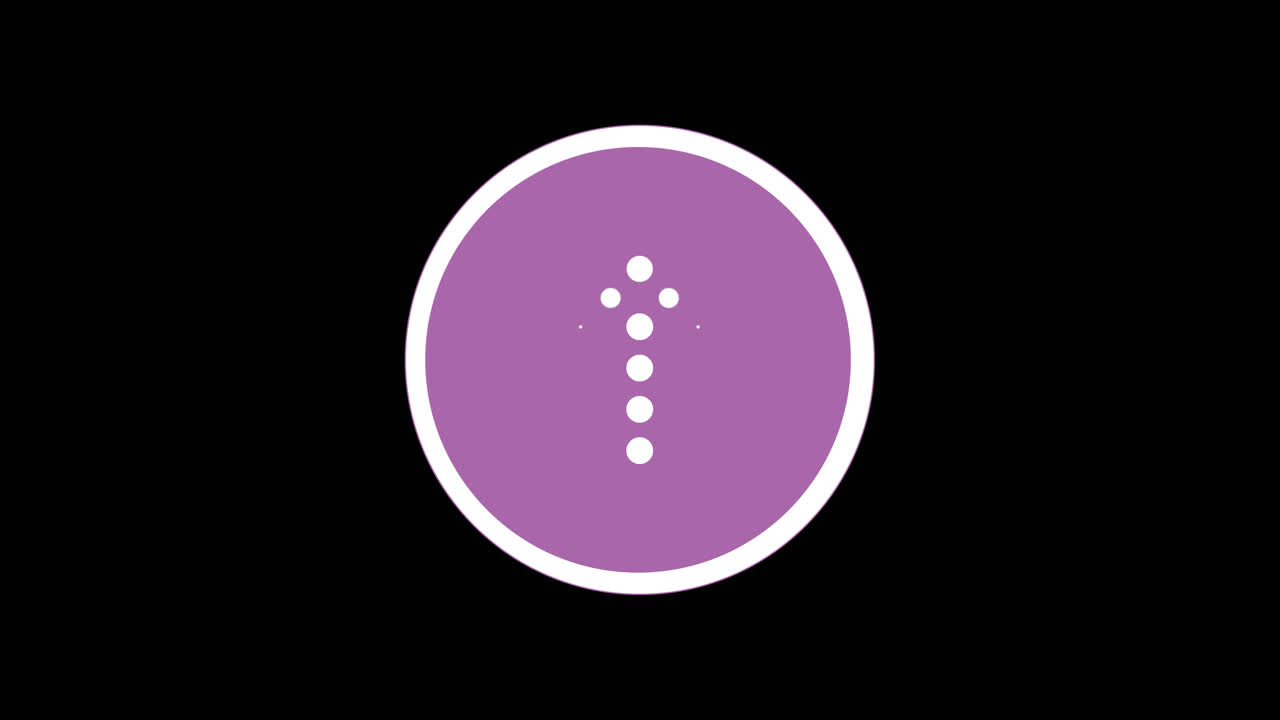 Purple Circle Icon with Up Arrow