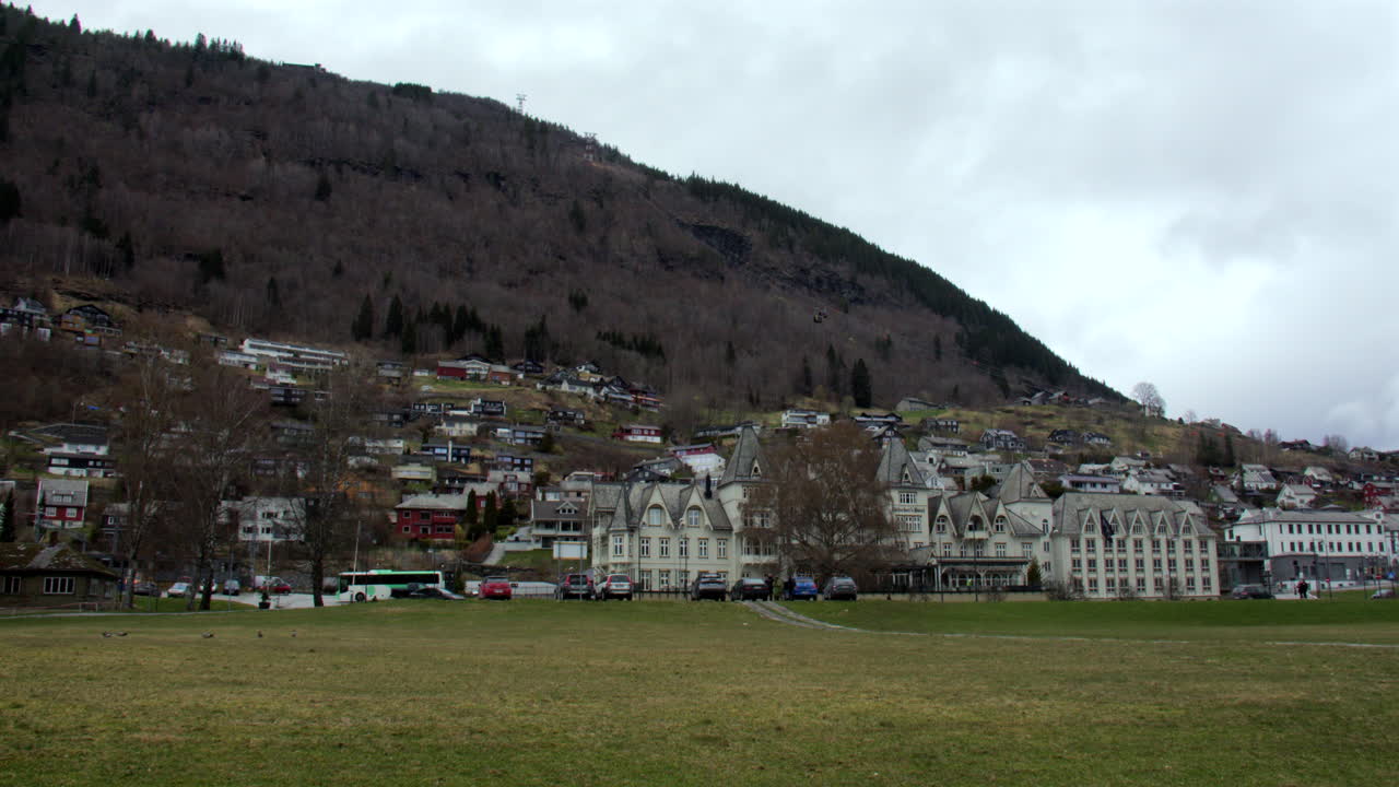 Shot from the lake looking up to Vossevangen, voss