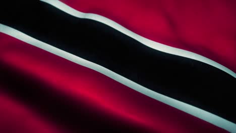 trinidad and tobago flag waving in the wind. national flag of trinidad and tobago. sign of trinidad and tobago seamless loop animation. 4k