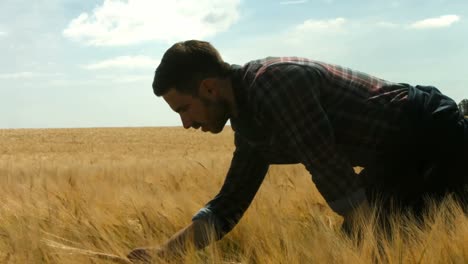 Bauer-Blickt-Auf-Sein-Land