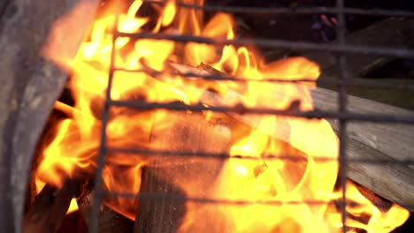 simple stove in the countryside with wood fuel