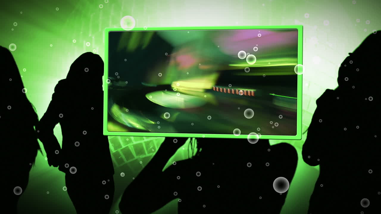 애니메이션 배경에 클럽 및 뮤직 비디오의 몬태지