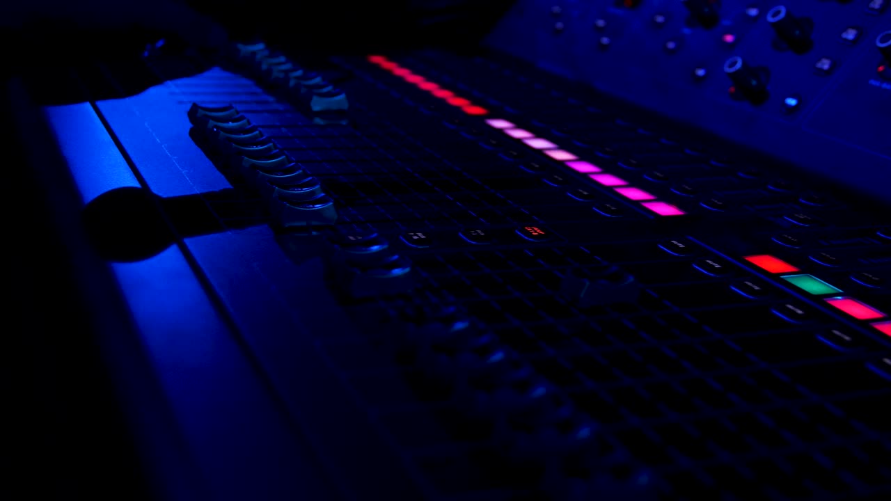 mezclador de audio en uso