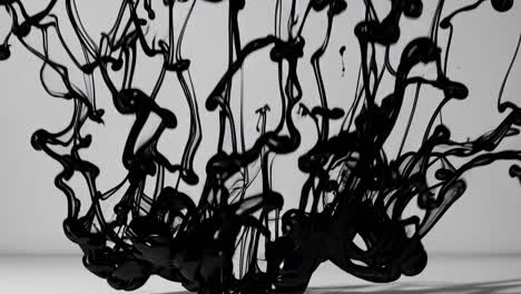 black ink splash abstract art