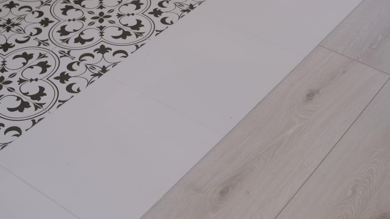 Close-up view of geometric tile