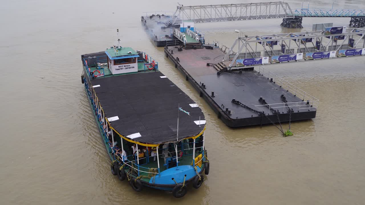 Ferry Boat on River in Kolkata, India