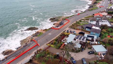 Road-Repairs-On-West-Cliff-Drive-Badly-Damaged-By-Storms-That-Hit-Santa-Cruz-In-California,-USA