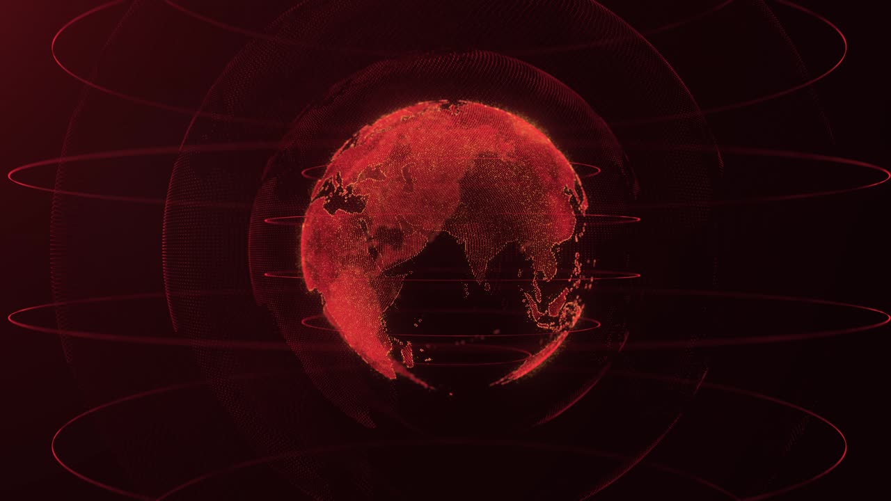 Tecnología de comunicación red global mundial. Concepto de comunicación global futurista de la Tierra