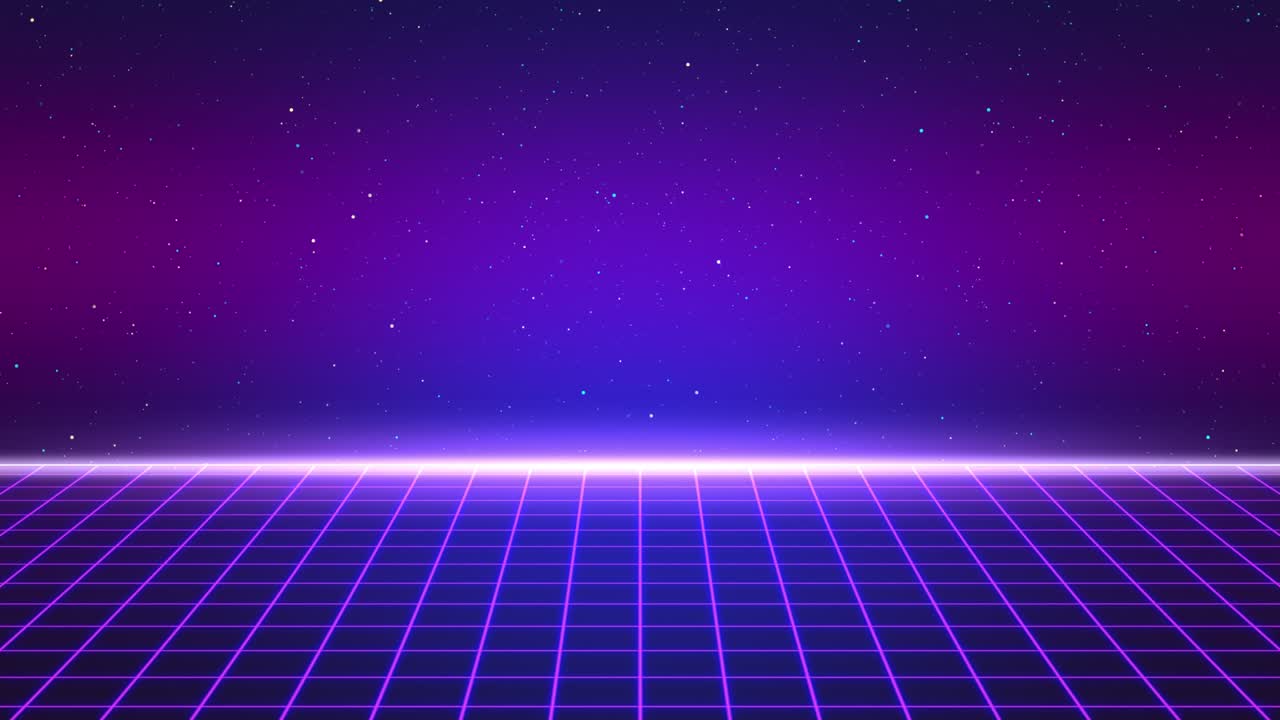 Grafica computerizzata in stile anni '80.