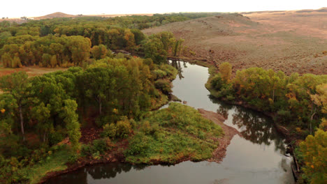 northern colorado drone footage of fall colors in the mountains