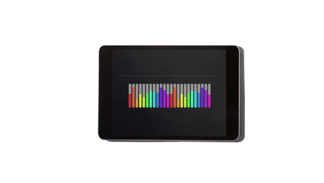 Tablet-with-colourful-bars