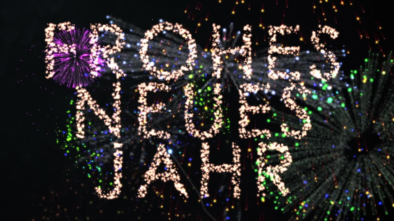 Firework style countdown for the new year